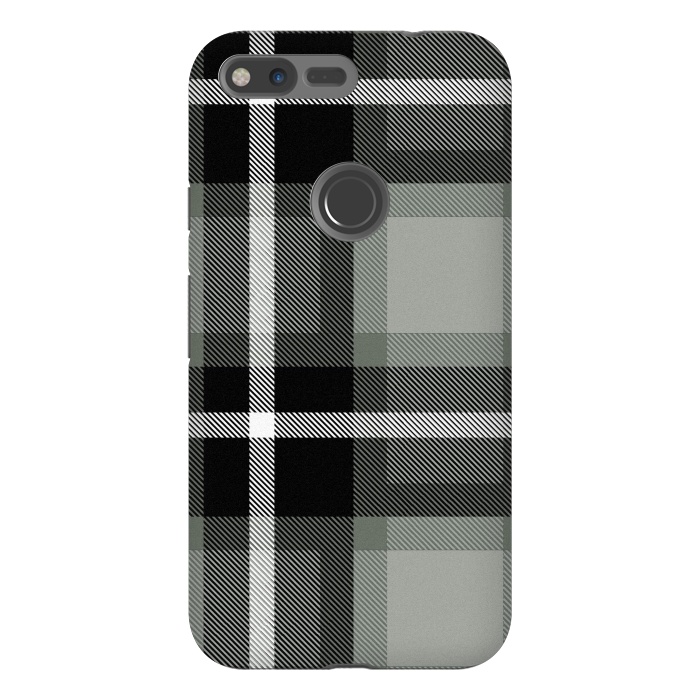 Pixel XL StrongFit Warm Gray Scottish Plaid by TMSarts