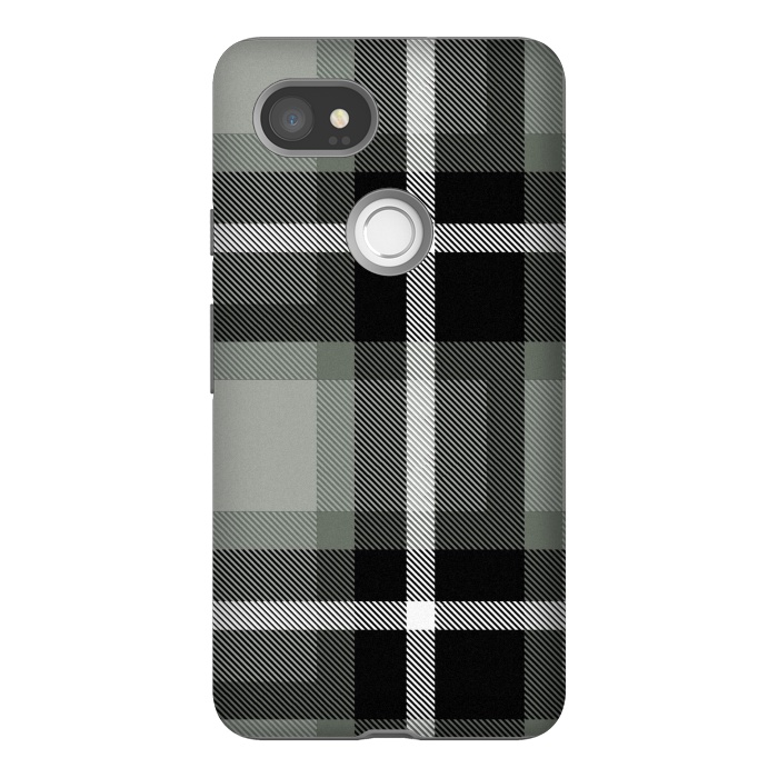 Pixel 2XL StrongFit Warm Gray Scottish Plaid by TMSarts