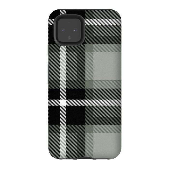 Pixel 4 StrongFit Warm Gray Scottish Plaid by TMSarts
