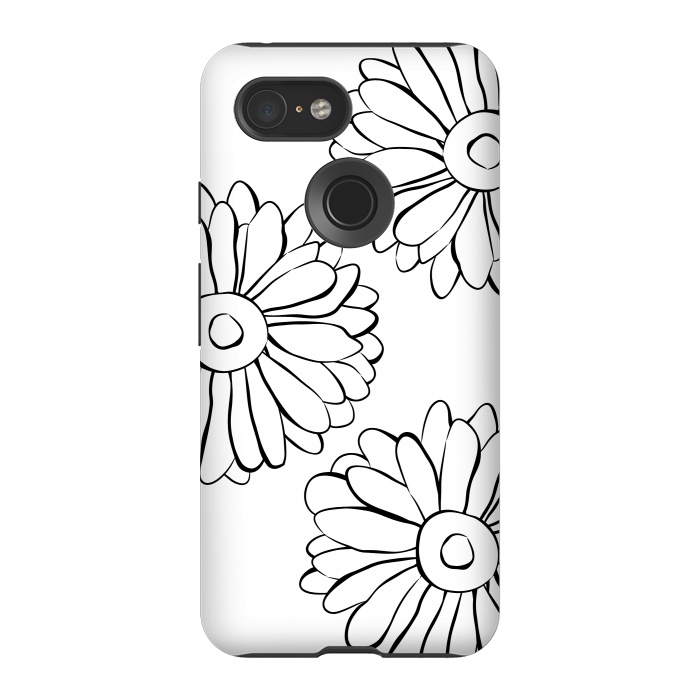 Pixel 3 StrongFit Boho Flowers by Martina