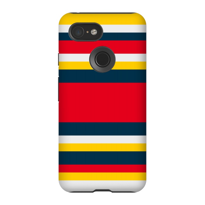 Pixel 3 StrongFit Colorful Casual Stripes by TMSarts