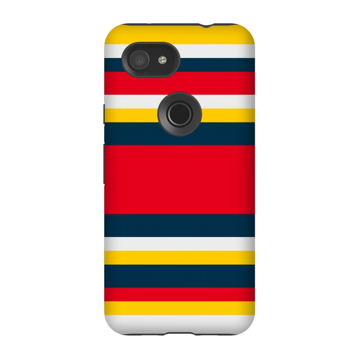 Pixel 3A StrongFit Colorful Casual Stripes by TMSarts