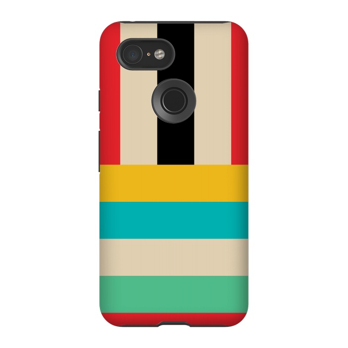 Pixel 3 StrongFit Multicolor Stripes by TMSarts