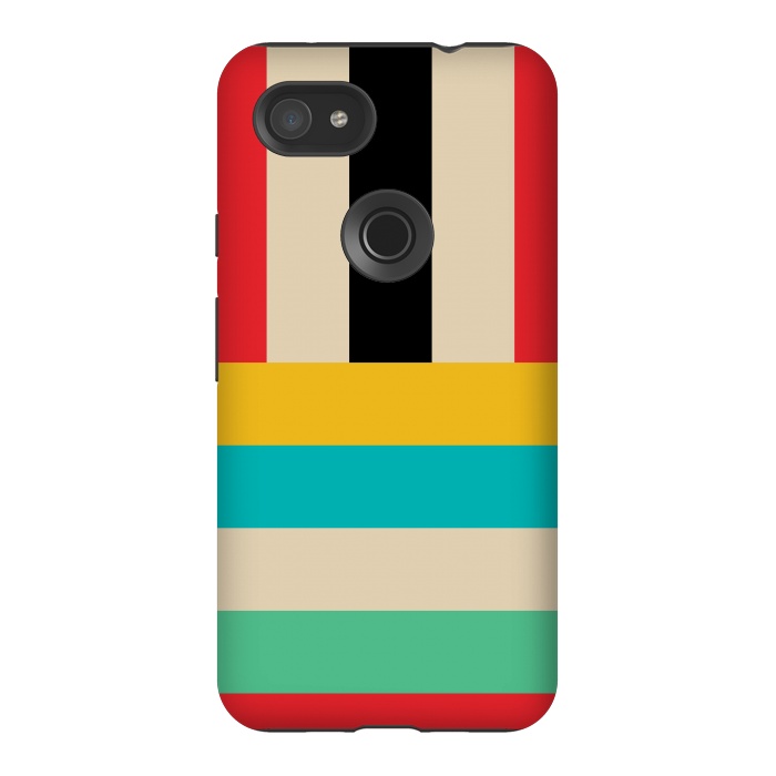 Pixel 3AXL StrongFit Multicolor Stripes by TMSarts