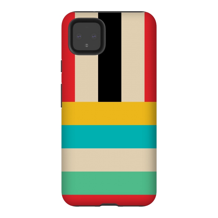Pixel 4XL StrongFit Multicolor Stripes by TMSarts