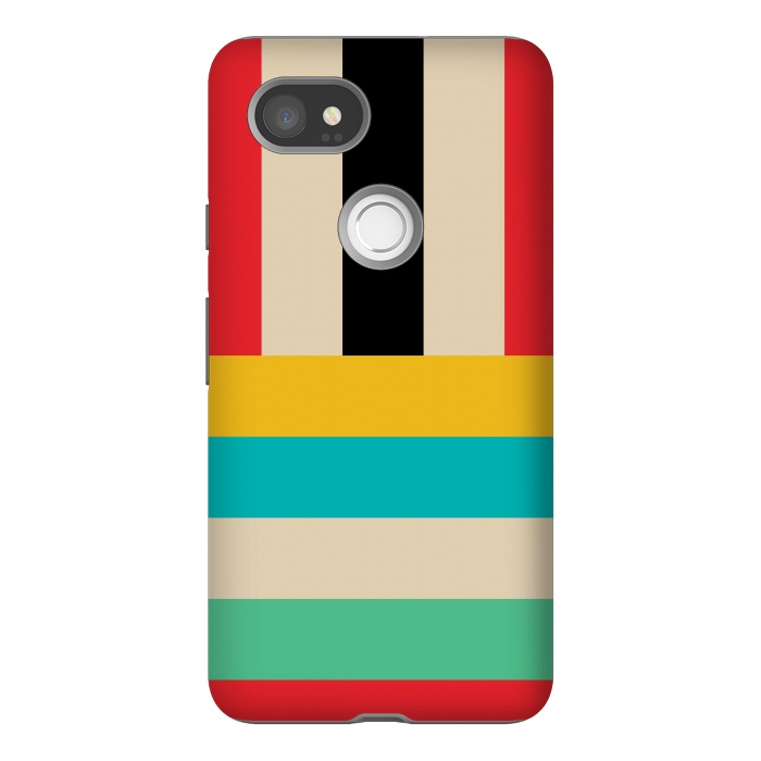 Pixel 2XL StrongFit Multicolor Stripes by TMSarts