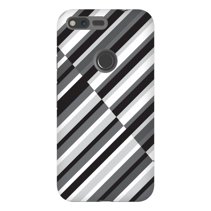 Pixel XL StrongFit Black Crossing Striped by TMSarts