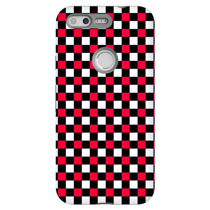 Pixel StrongFit Red and Black Checkered by TMSarts