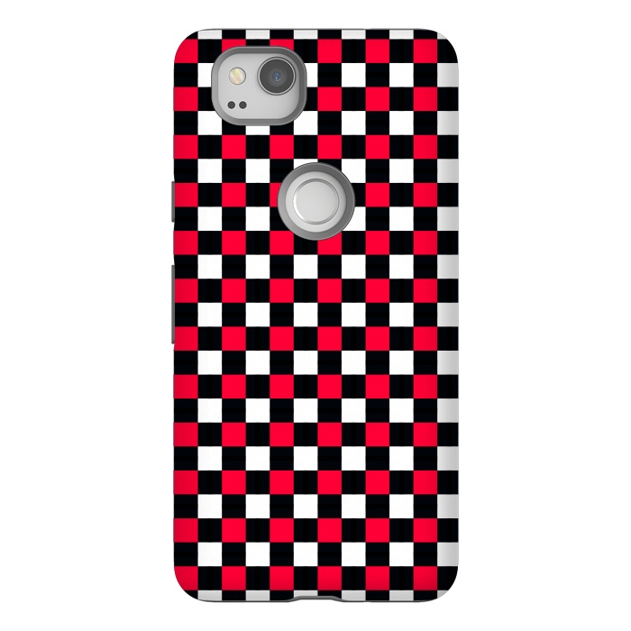 Pixel 2 StrongFit Red and Black Checkered by TMSarts