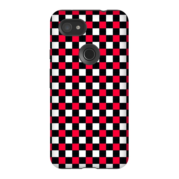Pixel 3AXL StrongFit Red and Black Checkered by TMSarts