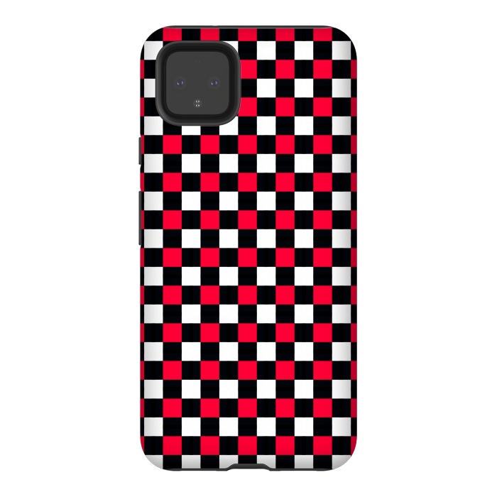 Pixel 4XL StrongFit Red and Black Checkered by TMSarts