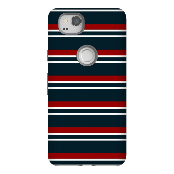 Pixel 2 StrongFit Red Pastel Stripes by TMSarts