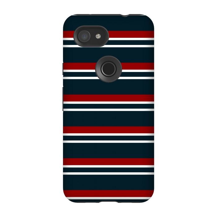 Pixel 3A StrongFit Red Pastel Stripes by TMSarts