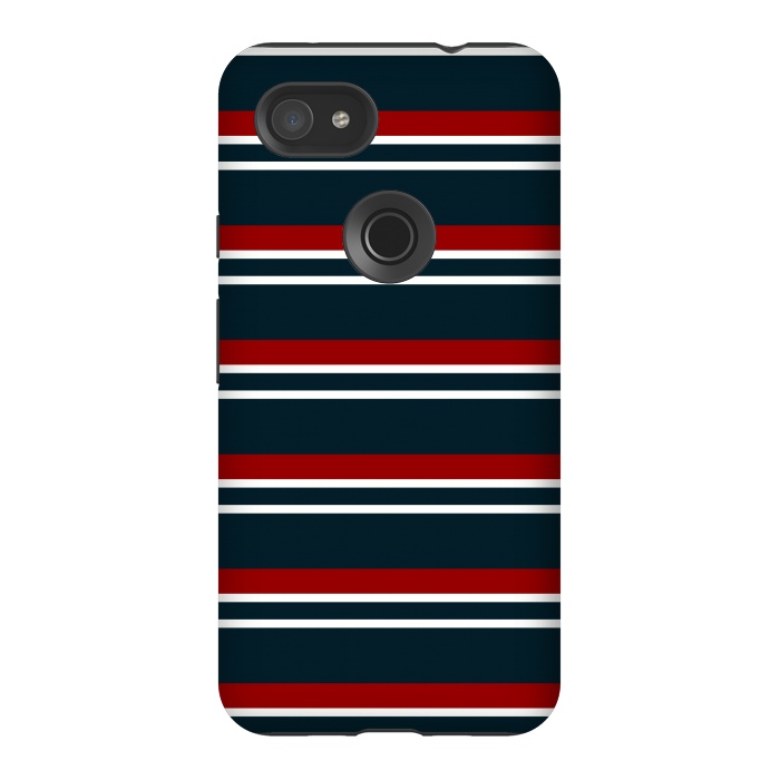 Pixel 3AXL StrongFit Red Pastel Stripes by TMSarts