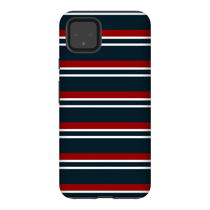 Pixel 4XL StrongFit Red Pastel Stripes by TMSarts