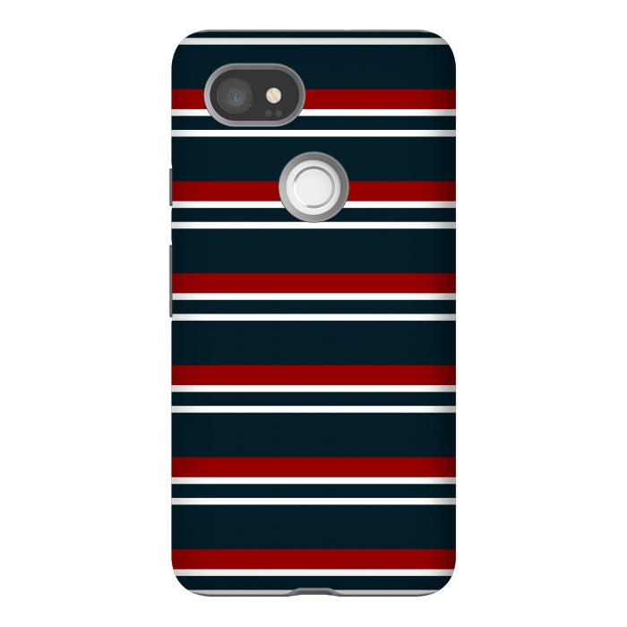 Pixel 2XL StrongFit Red Pastel Stripes by TMSarts