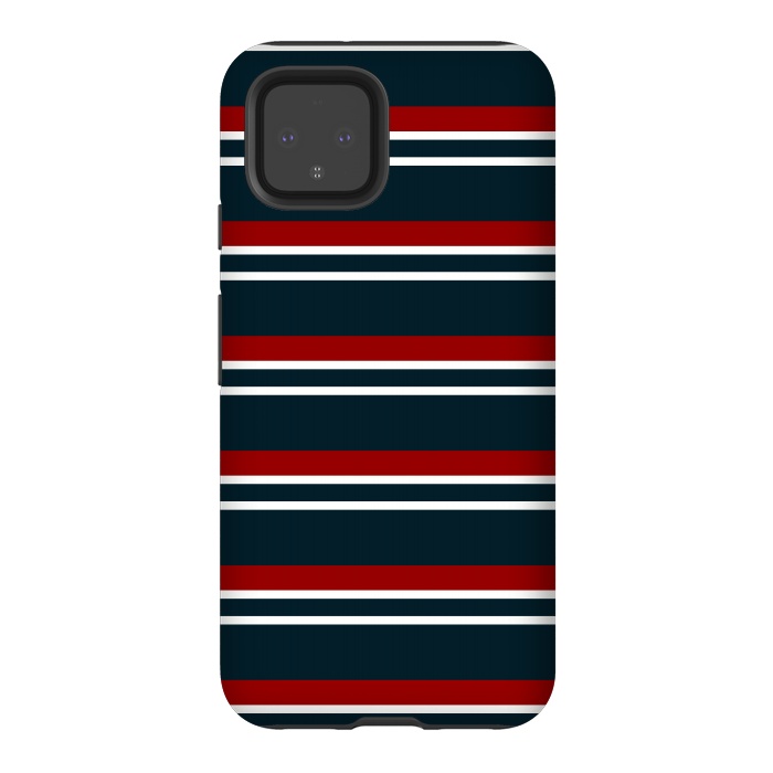 Pixel 4 StrongFit Red Pastel Stripes by TMSarts