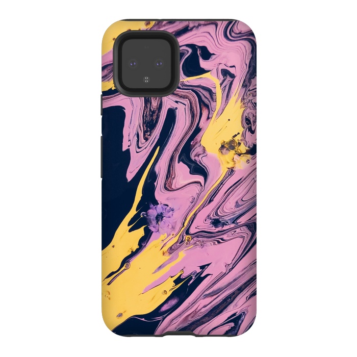 Pixel 4 StrongFit Pink, Black and Yellow  by Winston