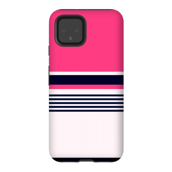 Pixel 4 StrongFit Pink Pastel Stripes by TMSarts
