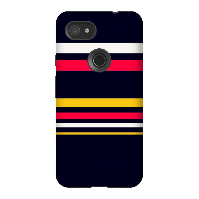 Pixel 3AXL StrongFit Flat Colorful Stripes by TMSarts