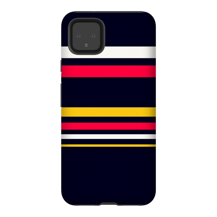 Pixel 4XL StrongFit Flat Colorful Stripes by TMSarts