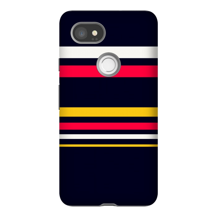 Pixel 2XL StrongFit Flat Colorful Stripes by TMSarts