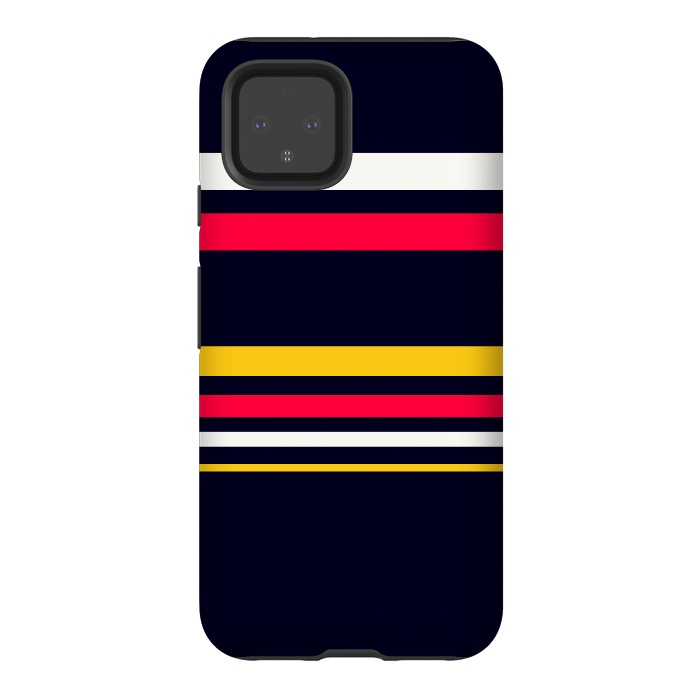 Pixel 4 StrongFit Flat Colorful Stripes by TMSarts