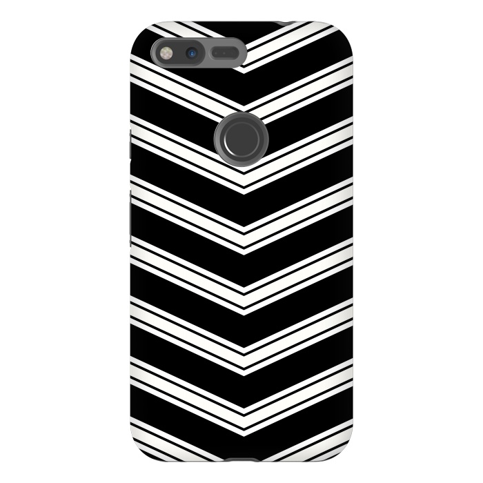 Pixel XL StrongFit Black And White Chevrons by TMSarts