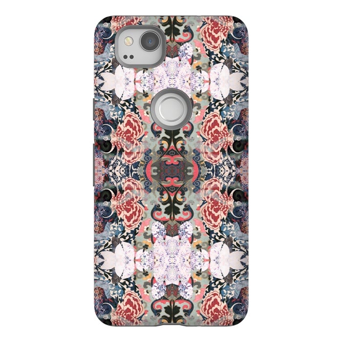 Pixel 2 StrongFit Japanese inspired floral mandala pattern by Oana 