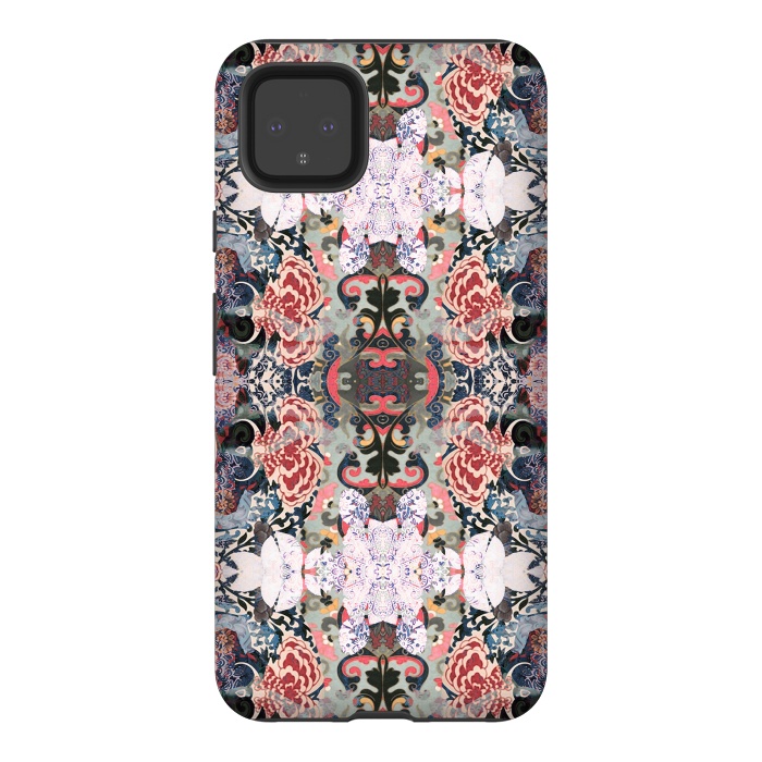 Pixel 4XL StrongFit Japanese inspired floral mandala pattern by Oana 