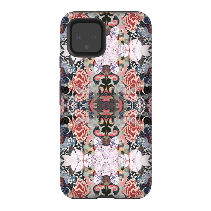 Pixel 4 StrongFit Japanese inspired floral mandala pattern by Oana 