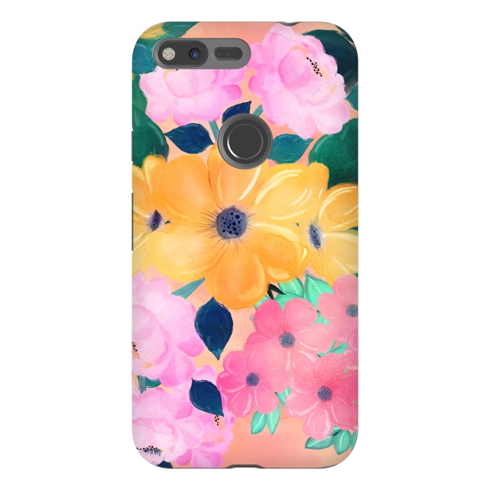 Pixel XL StrongFit Cute Colorful Romantic Watercolor Flowers  by InovArts