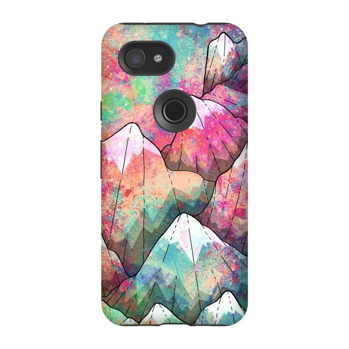 Pixel 3A StrongFit The painted mountain peaks  by Steve Wade (Swade)