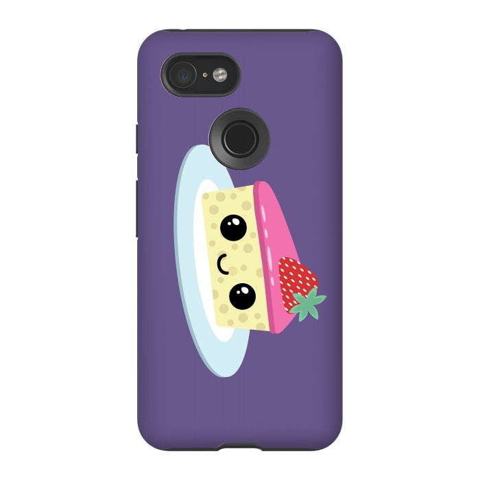 Pixel 3 StrongFit Cute cheesecake by Laura Nagel