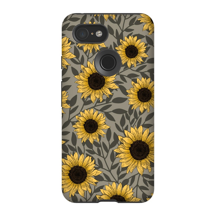 Pixel 3 StrongFit Sunflowers. by Jms