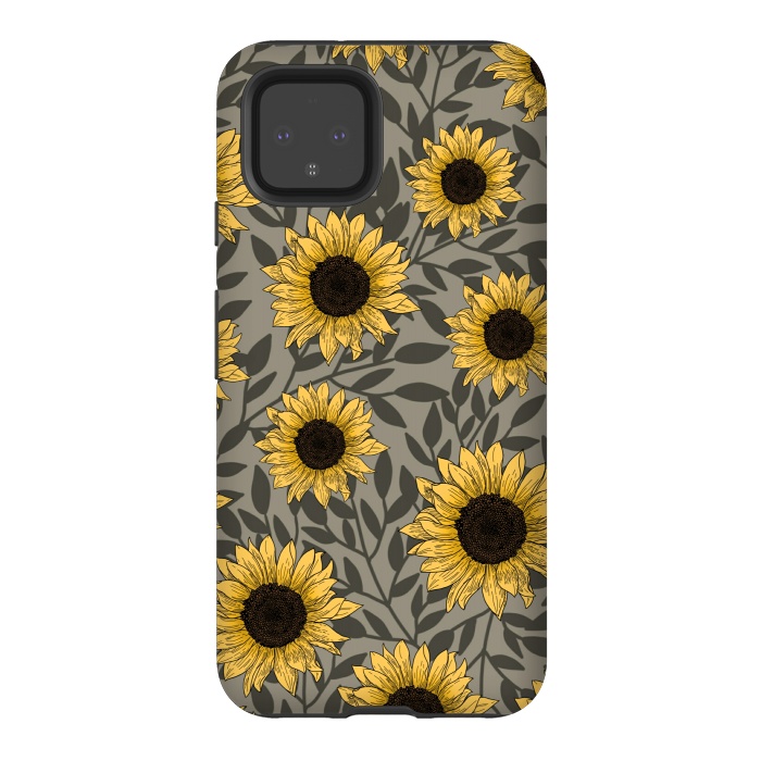 Pixel 4 StrongFit Sunflowers. by Jms