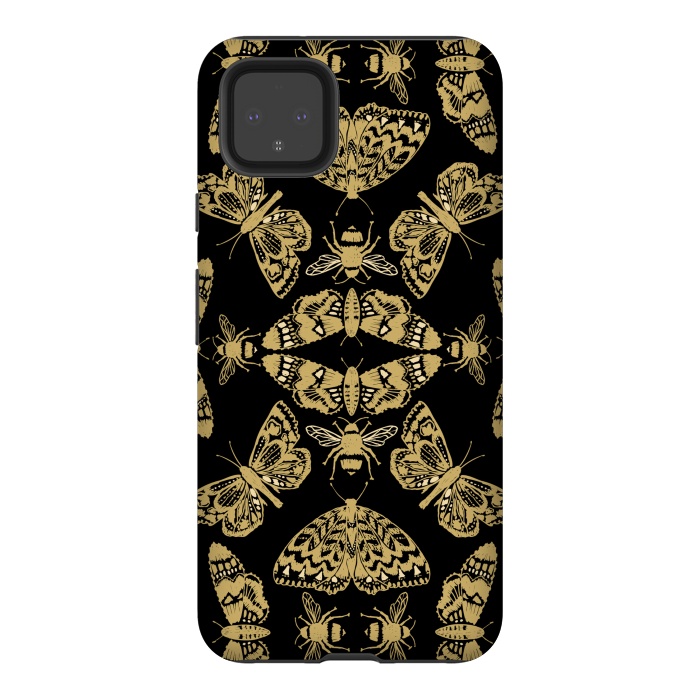 Pixel 4XL StrongFit Bee and Moth by Laura Grant