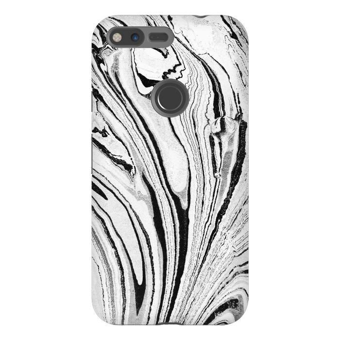 Pixel XL StrongFit Minimal painted marble stripes by Oana 