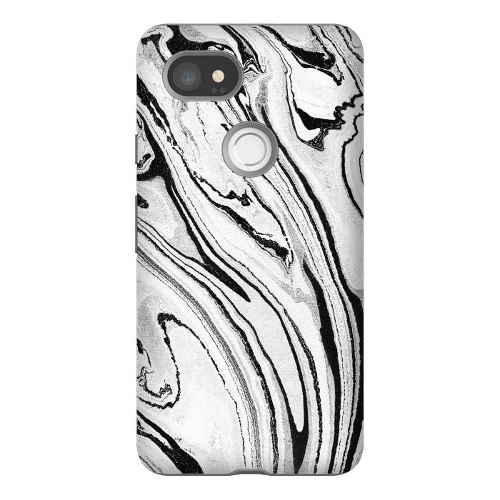 Pixel 2XL StrongFit Minimal painted marble stripes by Oana 