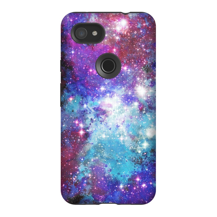 Pixel 3AXL StrongFit Purple violet starry galaxy by Oana 