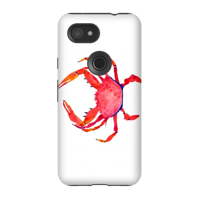 Pixel 3A StrongFit Red Crab by Amaya Brydon