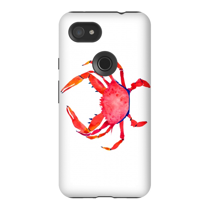 Pixel 3AXL StrongFit Red Crab by Amaya Brydon