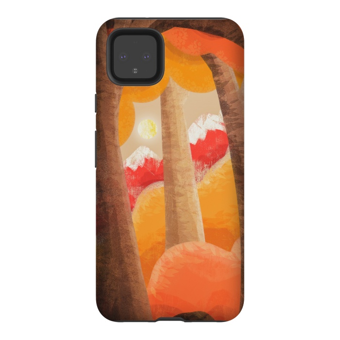 Pixel 4XL StrongFit The autumn orange forest by Steve Wade (Swade)