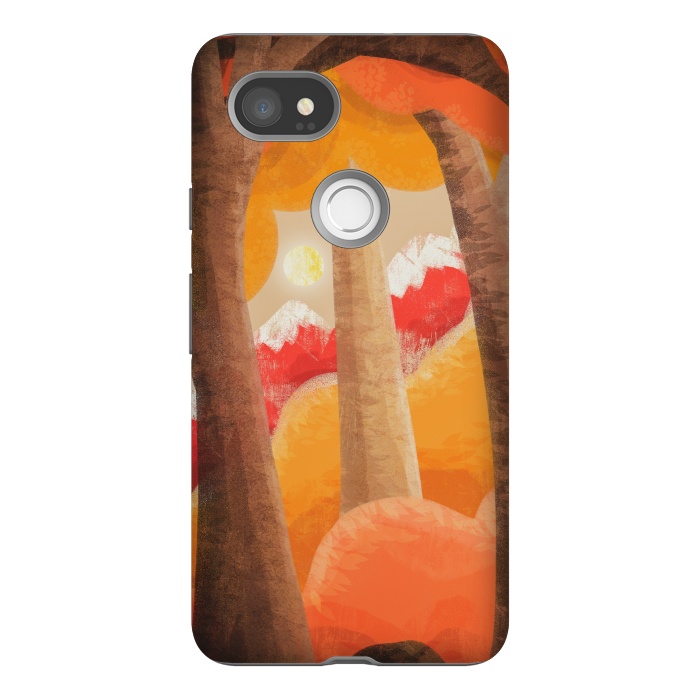 Pixel 2XL StrongFit The autumn orange forest by Steve Wade (Swade)