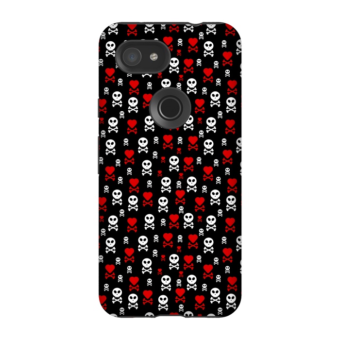 Pixel 3A StrongFit Skull Heart by TMSarts