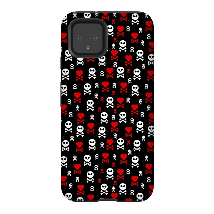 Pixel 4 StrongFit Skull Heart by TMSarts