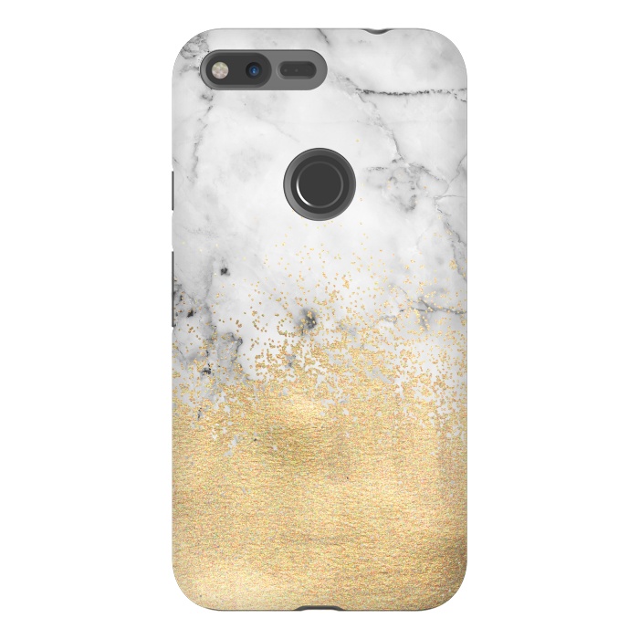 Pixel XL StrongFit Gold Dust on Marble by Tangerine-Tane