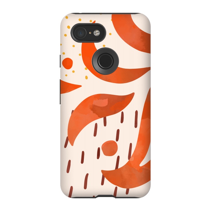 Pixel 3 StrongFit Great Orange by Creativeaxle