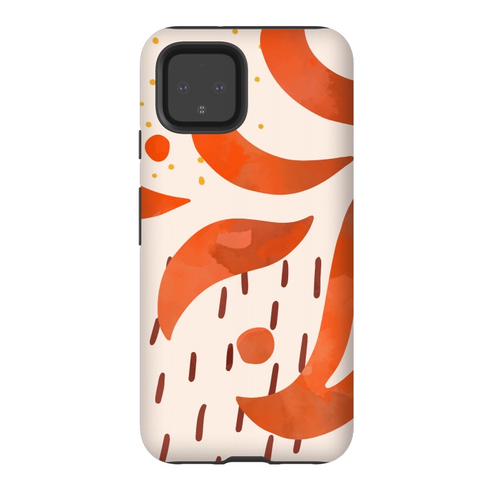 Pixel 4 StrongFit Great Orange by Creativeaxle