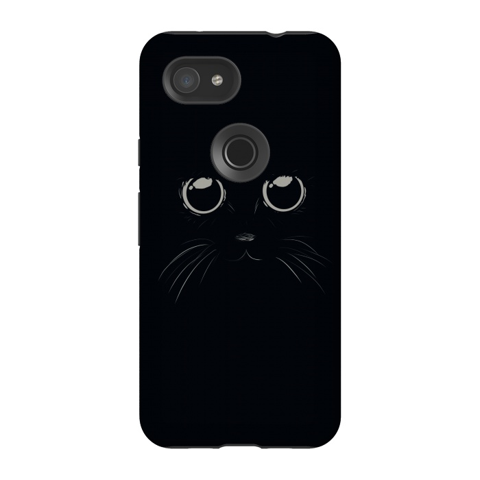 Pixel 3A StrongFit Black Cat by Sue Anna Joe